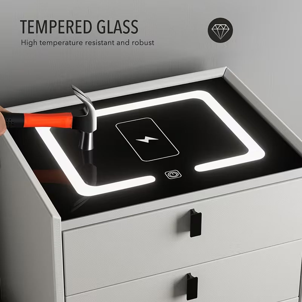 Pametni noćni ormarić s bežičnim i USB punjenjem