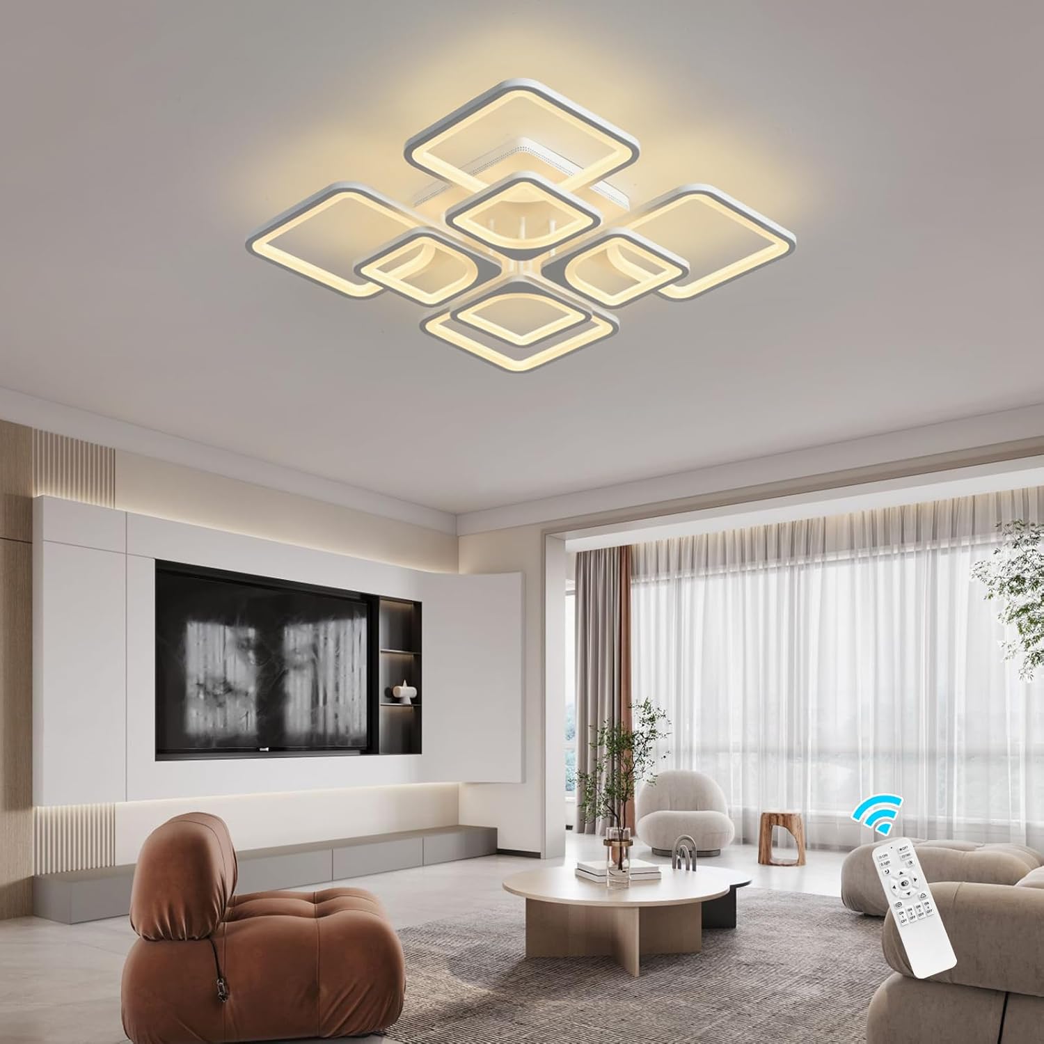 Luksuzna led plafonjerka sa 8 djelova - 90 W