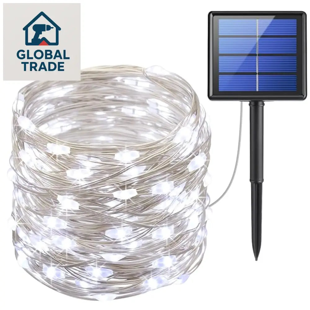 Solarne LED lampice 12M - 100LED / Bijela