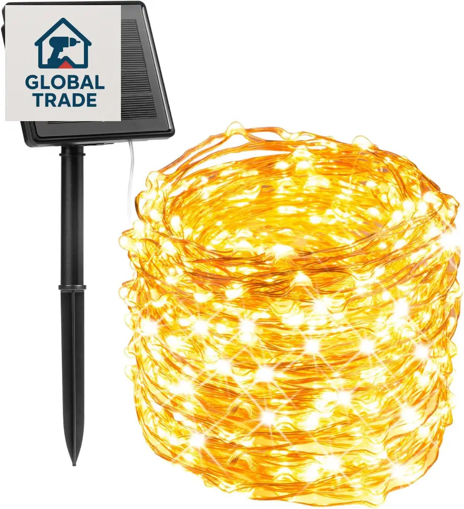 Solarne LED lampice 12M - 100LED / Topla bijela