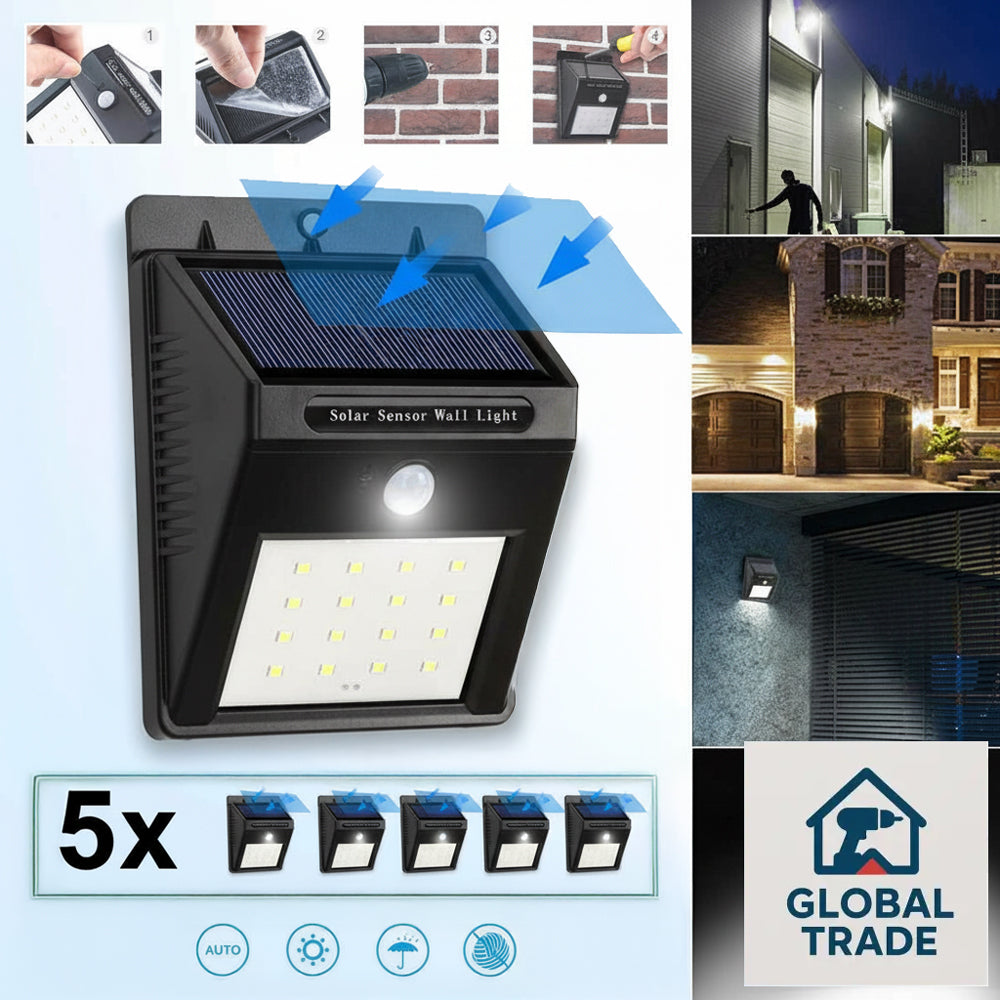 Solarni Reflektor Sa Senzorom Pokreta | 5 Komada