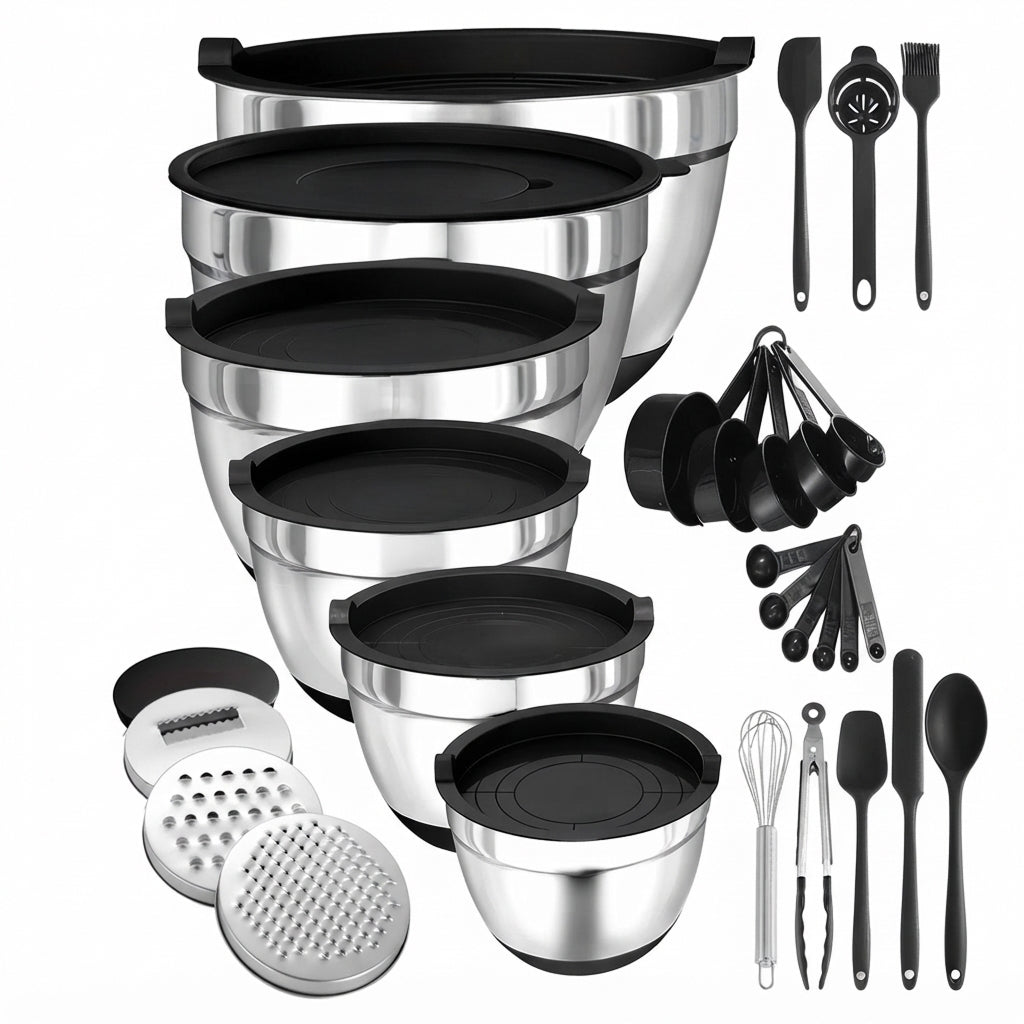 Set inox zdjela s hermetičkim poklopcima
