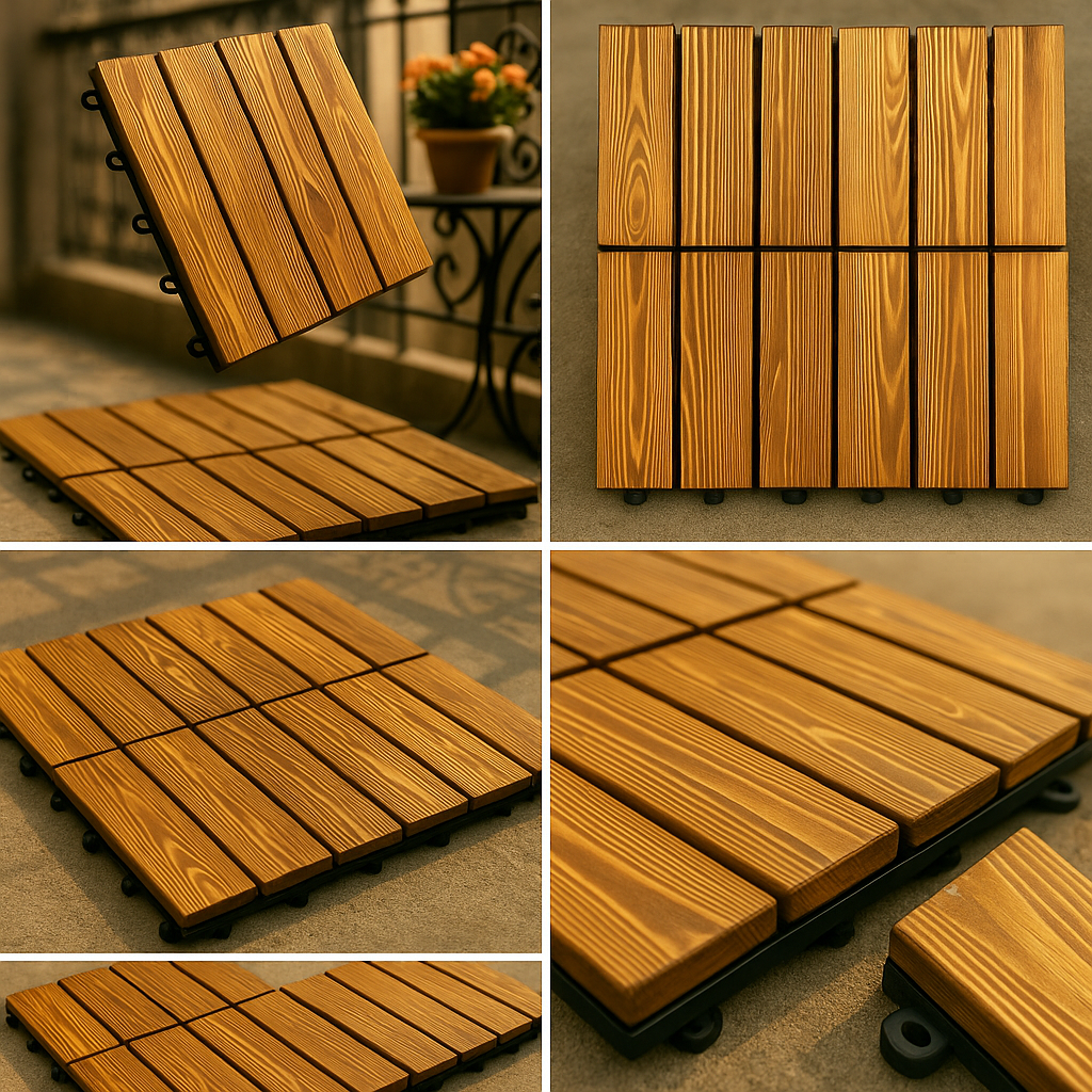 Drvena podna obloga - Set 4 komada